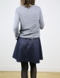 patron de couture Jupe Bonjour réalisée dans un coton jean, vue de dos