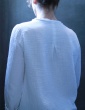 patron de couture Blouse Bohème réalisée dans une double gaze blanche France Duval Stalla, vue de dos