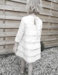 patron de couture Robe Petite Fée réalisée dans dans un lin plumetis blanc France Duval Stalla, vue de dos